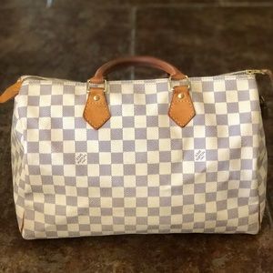 Authentic Louis Vuitton Damier Azur Speedy 35